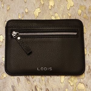 Lodis Card Case Zip Pocket Black